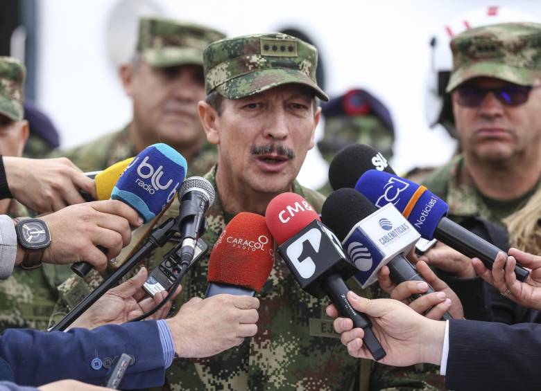Nicacio Martínez, comandante del Ejército, anunció grupo para capturar a Santrich, Romaña, Iván Márquez y exguerrilleros de las Farc rearmados. FOTO: COLPRENSA