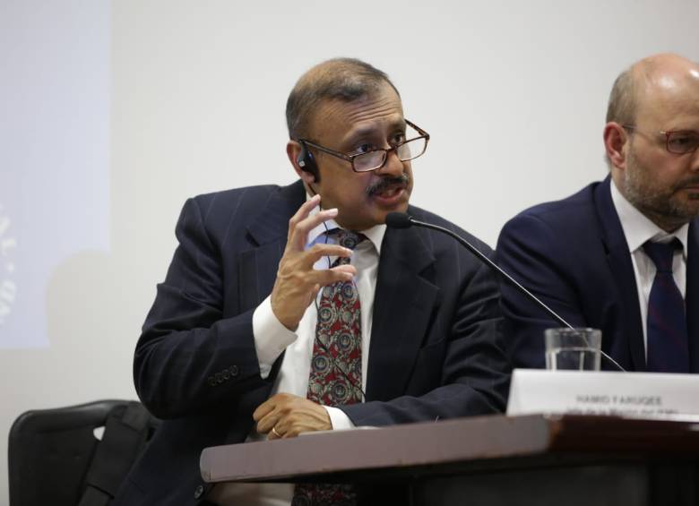 Hamid Faruqee, jefe de la misión del Fondo Monetario Internacional en Colombia, que finalizó ayer. FOTO Ministerio de Hacienda