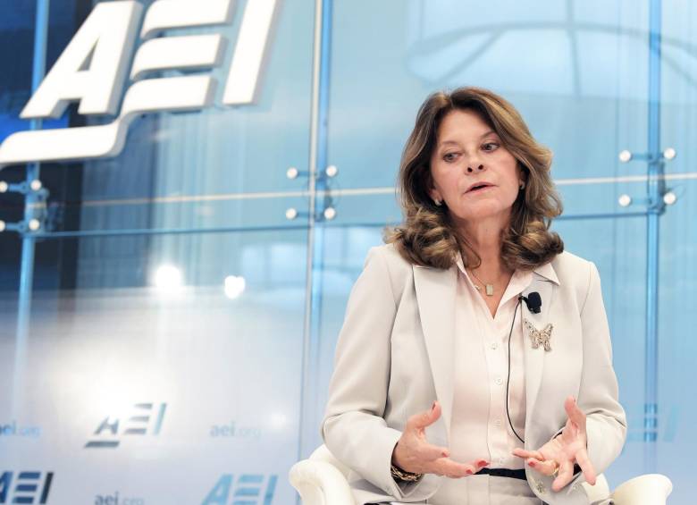 La vicepresidenta Marta Lucía Ramírez habló en Washington sobre el futuro de las relaciones entre Estados Unidos y Colombia. FOTO: EFE