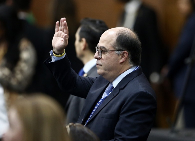 Julio Borges, delegado de Juan Guaidó como representante de Venezuela en esta Asamblea de la OEA. FOTO: EFE