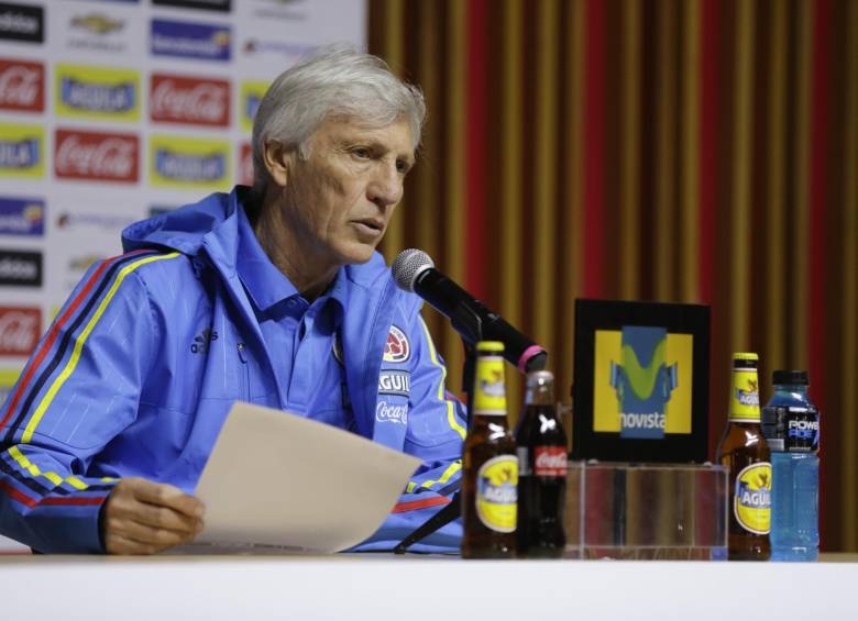 El técnico de la selección Colombia, José Pékerman,habló sobre el duelo de la sexta fecha de la Eliminatoria Suramericana frente a Ecuador. FOTO COLPRENSA