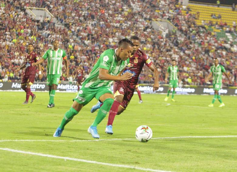Sebastián Gómez volvió a tener minutos en Ibagué en el segundo tiempo frente al Tolima y lo hizo de buena manera, el futbolista no actuaba desde el 6 de octubre ante Junior. FOTO colprensa