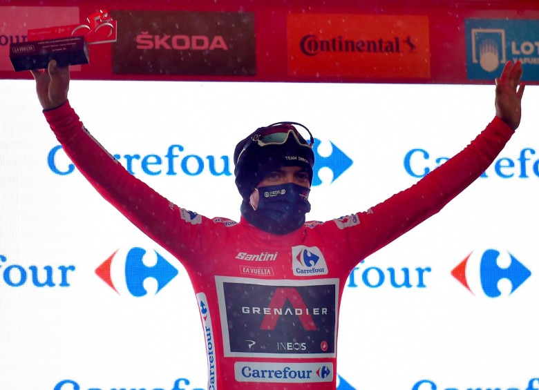 Richard Carapaz, nuevo líder de la Vuelta a España. Foto AFP