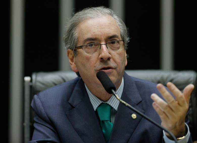 Eduardo Cunha, presidente de la Cámara de Diputados de Brasil, está en la lista de los 47 políticos que serán investigados por la Corte Suprema brasileña por su supuesta participación en corruptelas en la estatal Petrobras FOTO AP
