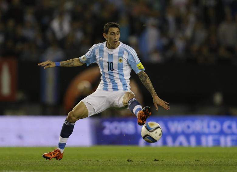 Ángel Di María es la principal figura albiceleste ante las ausencias de Lionel Messi, Carlos Tévez y Sergio Agüero. FOTO ap