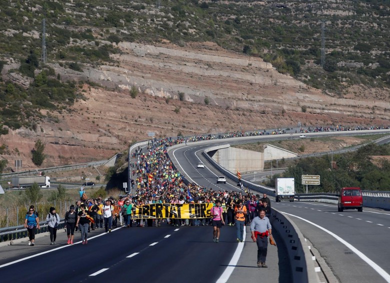 Protestas catalanas conocidas como “marchas por la libertad”. FOTO EFE