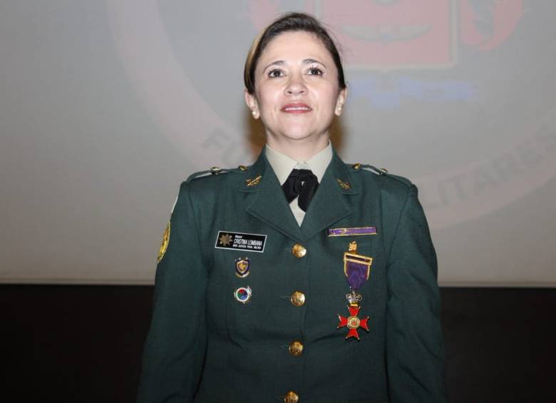 La mayor del Ejército y magistrada de la Corte Suprema, Cristina Lombana. FOTO Colprensa.