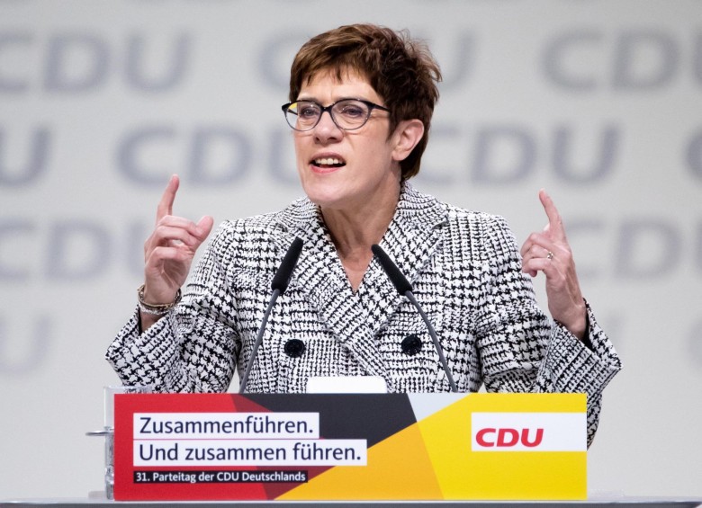 La futura líder del partido Unión Cristiano-Demócrata (CDU) Annegret Kramp-Karrenbauer