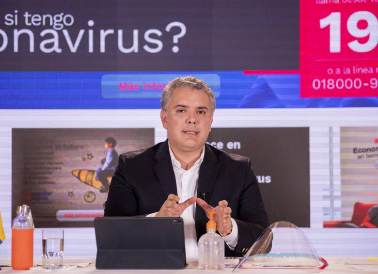 El presidente de la República, Iván Duque, ya se había practicado anteriormente la prueba de coronavirus al haber tenido contacto con personas diagnosticadas. FOTO Colprensa