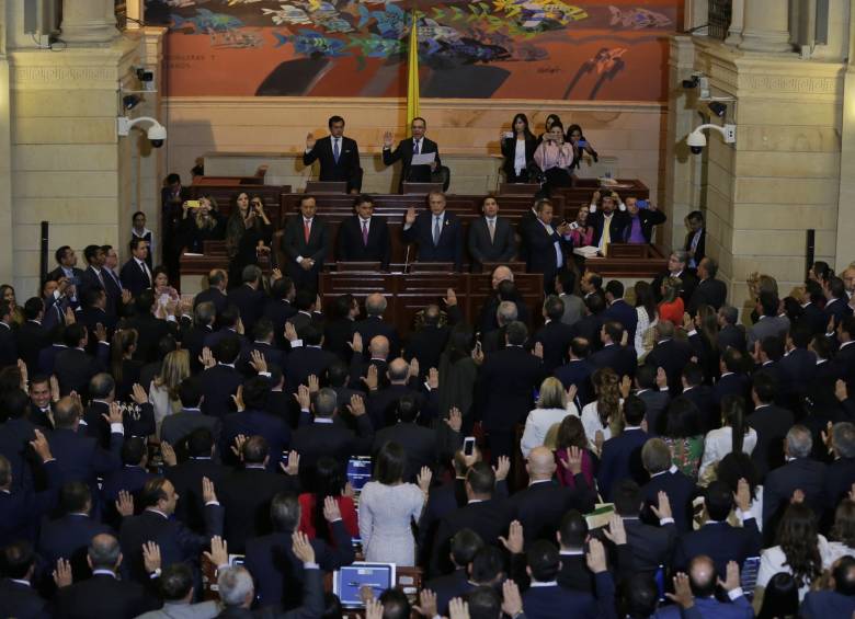 El Congreso instalado el pasado 20 de julio debatirán el presupuesto para 2019. Foto: Colprensa.