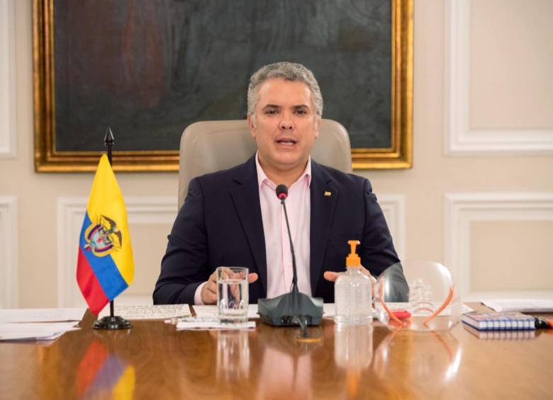 El presidente Iván Duque mantuvo su posición frente al fútbol colombiano. FOTO EFE