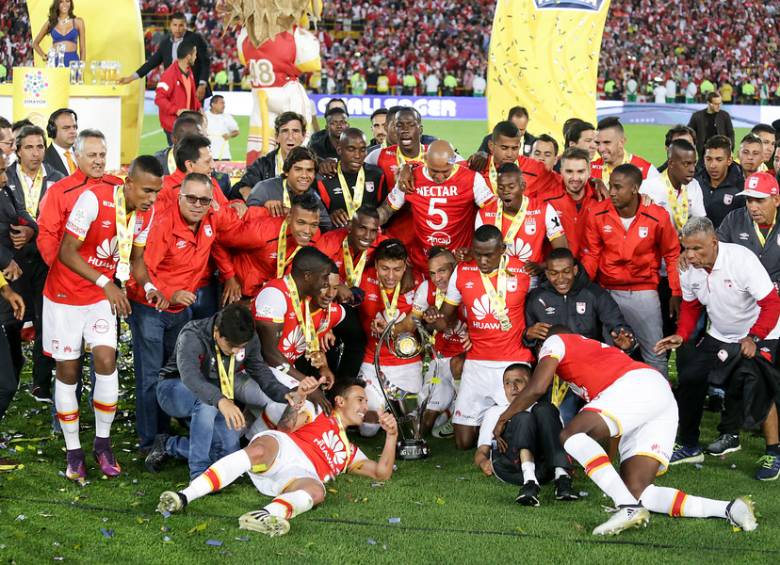 Los hechos que son materia de investigación ocurrieron a finales de enero, cuando Santa Fe ganó la Superliga ante el DIM. FOTO ARCHIVO COLPRENSA