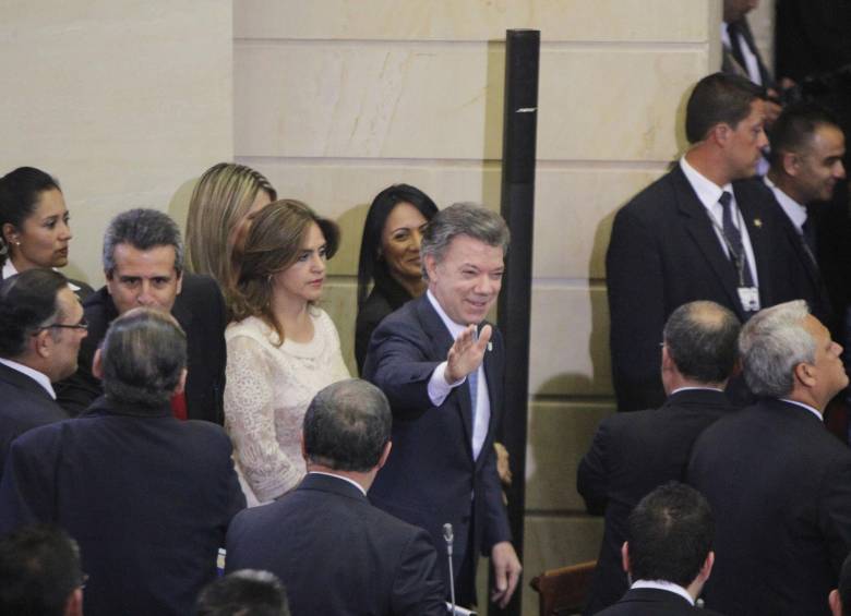 El presidente Juan Manuel Santos instaló la legislatura del Congreso en medio de críticas. FOTO colprensa 