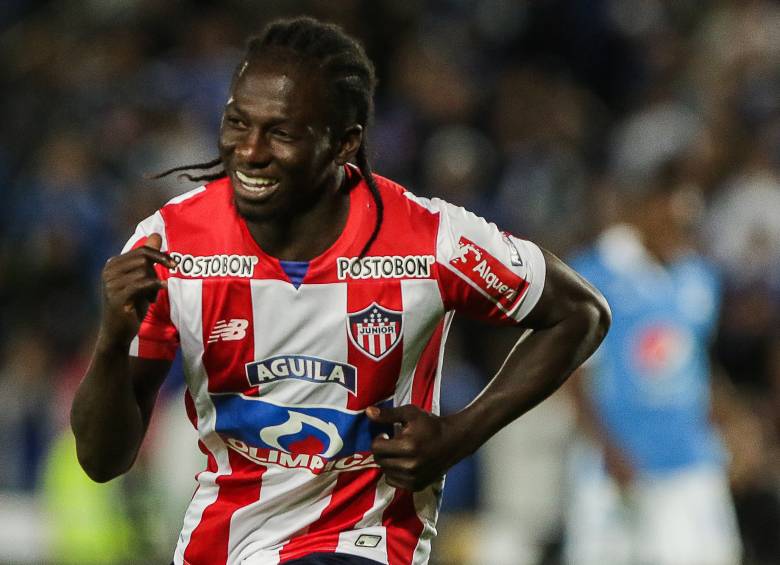 Yimmy Chará, autor del gol ante Guaraní (Paraguay) que le dio el paso a Junior a la fase de grupos de la Copa Libertadores. FOTO COLPRENSA