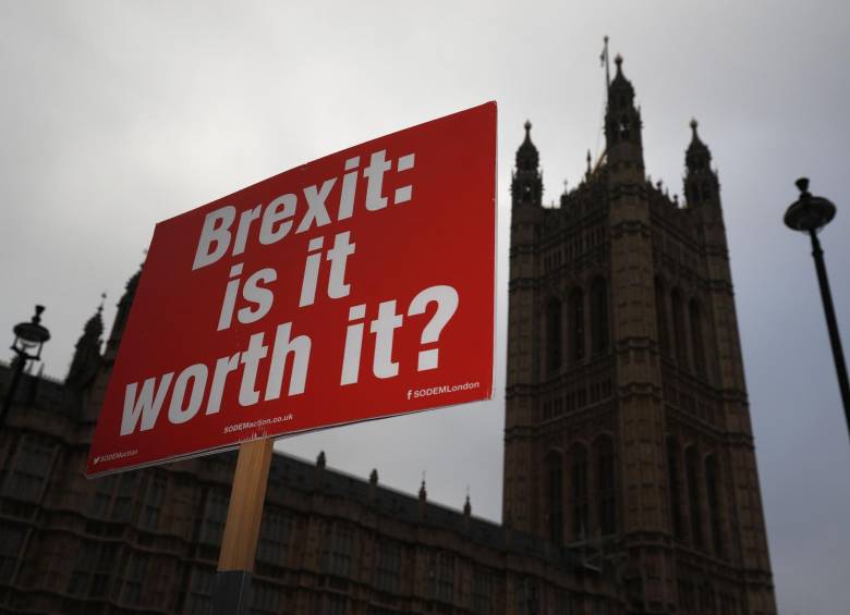 Manifestaciones en contra del Brexit. FOTO: AFP