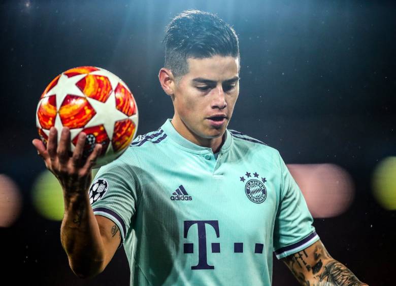 James Rodríguez jugó 87 minutos en el partido ante Liverpool, el martes, por los octavos de la Liga de Campeones. FOTO Cortesía Bayern
