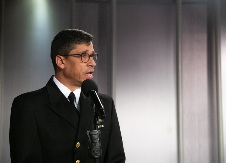 Nuevo comandante de la Armada Nacional, el contralmirante Gabriel Pérez. FOTO PRESIDENCIA