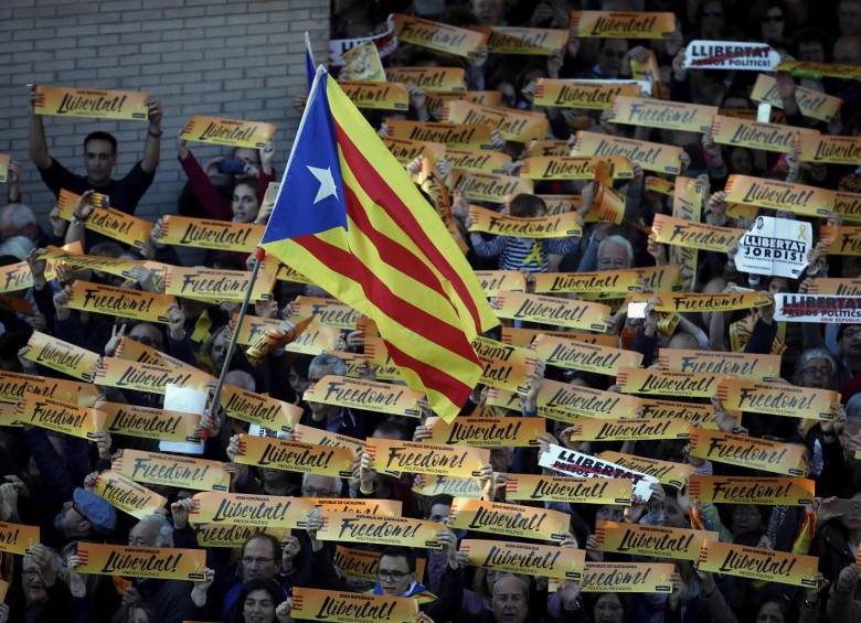 Independentistas catalanes se tomaron las calles de Bruselas