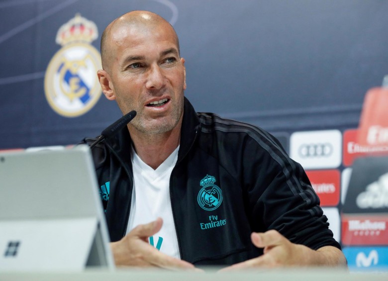 Zinedine Zidane durante la rueda de prensa. FOTO EFE