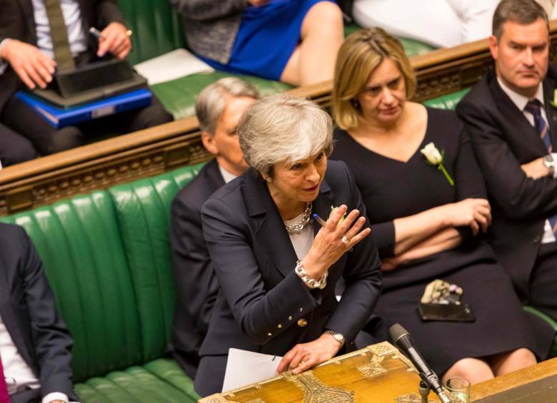Theresa May es la primera ministra británica y líder del Partido Conservador. FOTO: AFP