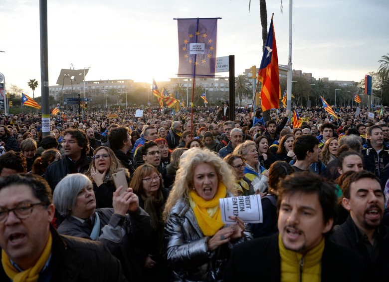 Protestas en Barcelona tras detención de Puigdemont