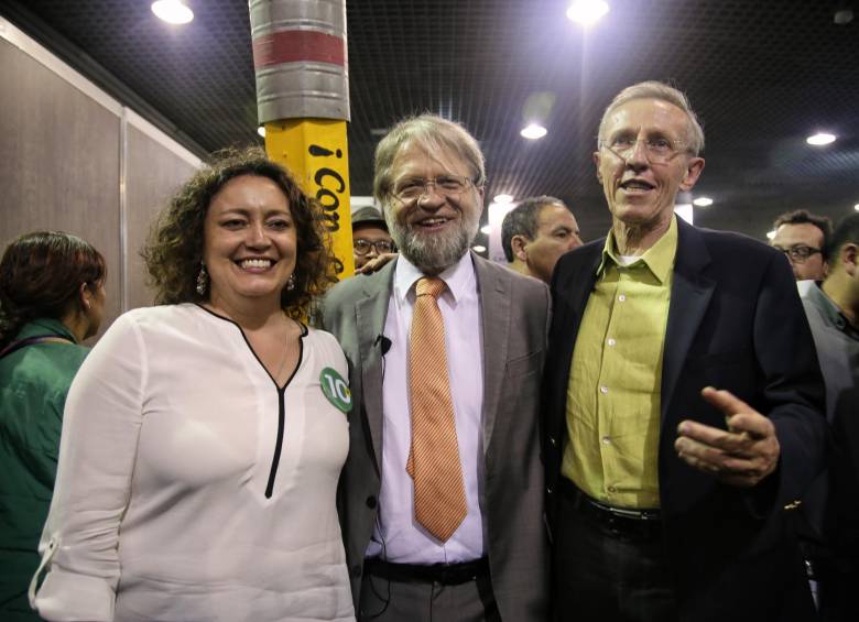 Los candidatos al Senado de la República por el Partido Verde: Angélica Lozano, Antanas Mockus y Antonio Navarro Wolf. FOTO:COLPRENSA