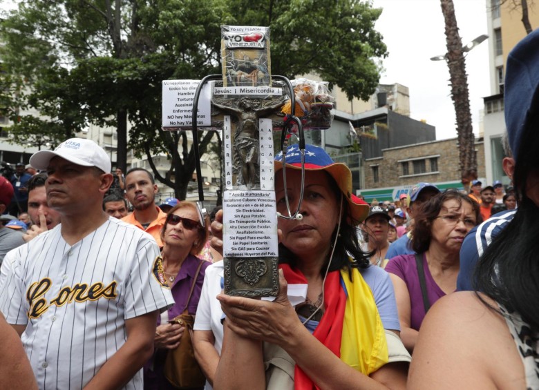 La religión católica es protagonista en Venezuela, donde se estima que cerca del 87 % de la población sigue esta creencia, lo que hace que la Semana Santa sea una celebración destacada. FOTO EFE