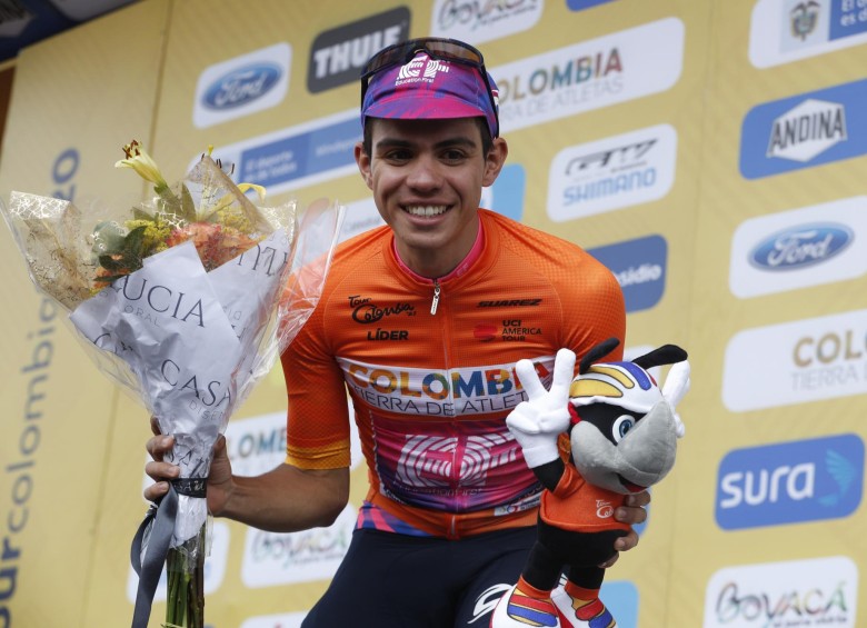 Sergio Higuita, actual campeón del Tour Colombia. Otro escarabajo de exportación. FOTO Manuel Saldarriaga