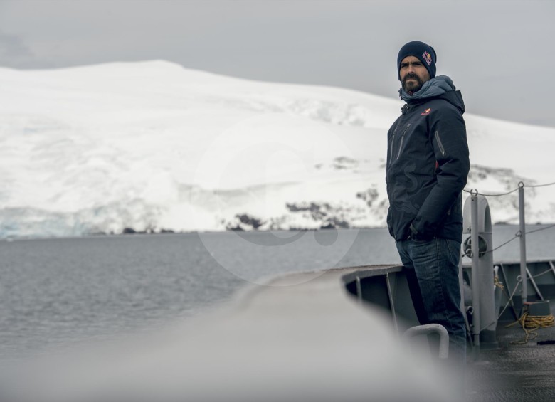 Orlando Duque durante su expedición por la Antártida. FOTO CORTESÍA ANDRÉS BIGL-RED BULL