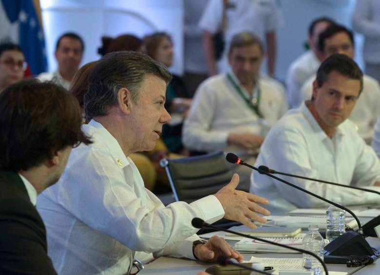 El presidente de la República, Juan Manuel Santos, defendió este lunes las “políticas anticíclicas” aplicadas en Colombia. FOTO CORTESÍA