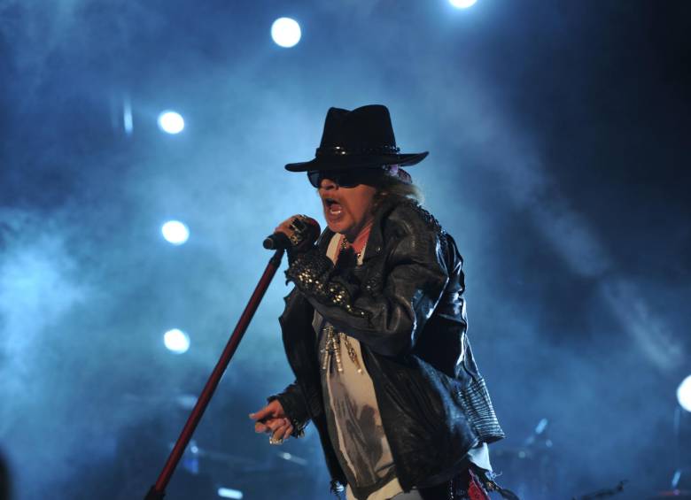 Axl Rose ha sido el vocalista del grupo desde sus inicios. FOTO Archivo AFP