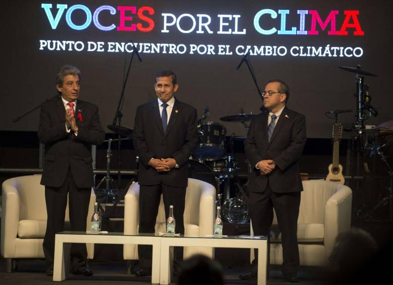 Ollanta Humala, Presidente de Perú, da la bienvenida a la conferencia sobre el cambio climático. FOTO AFP