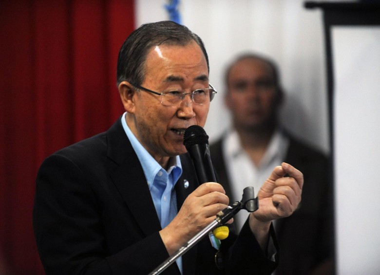 El secretario general de la ONU, que se encuentra en Paraguay en visita oficiaL. FOTO AFP. 