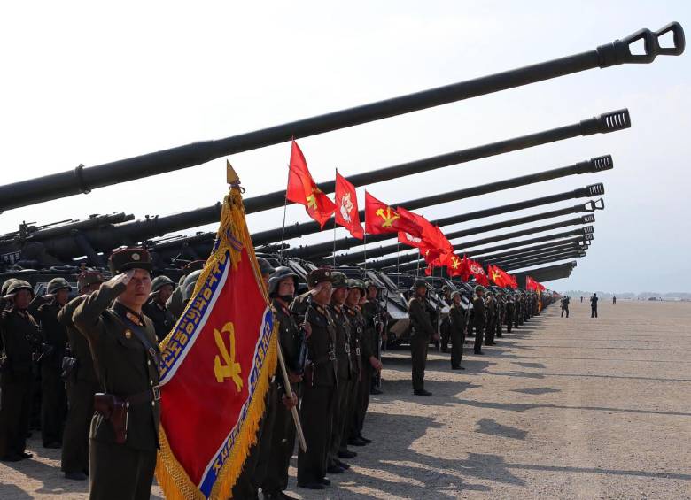 Imagen de archivo de tropas de Corea del Norte. FOTO: AFP