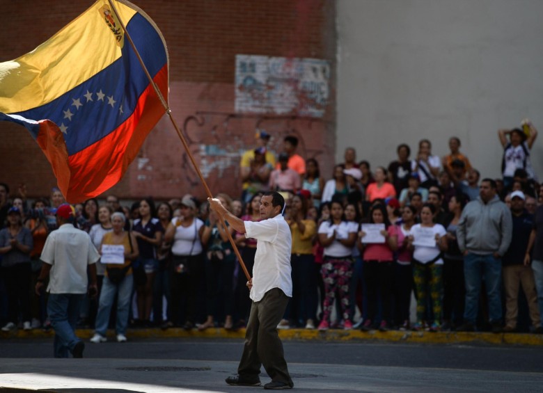 Caracas ha vivido una semana de convulsión y caos por cuenta de la tensión política. FOTO AFP