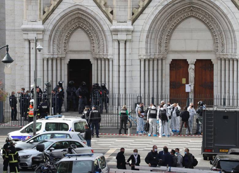 Basílica de Notre-Dame, en Niza, Francia. FOTO AFP