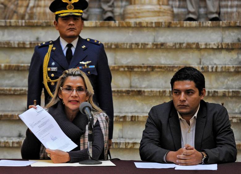 El Gobierno interino de Bolivia envió hoy un proyecto de ley al Parlamento para que inicie el proceso hacia unos nuevos comicios, aún sin fecha exacta, aunque en su enunciado dice “para las Elecciones Generales 2020”. Foto: AFP