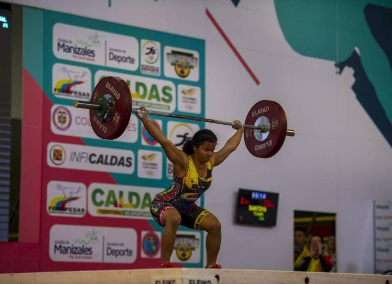 Yineth Santoya, levantadora antioqueña, quien integra la Selección Colombia en el Panamericano en Cuba. FOTO cortesía