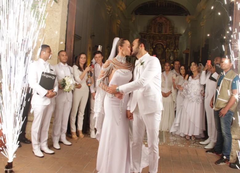 El matrimonio de Paula Andrea fue en Cartagena. FOTO Colprensa - El Universal