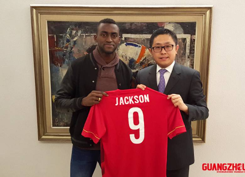Jackson Martínez no marca gol con el Atlético desde hace 3 meses. FOTO Guangzhou Evergrande