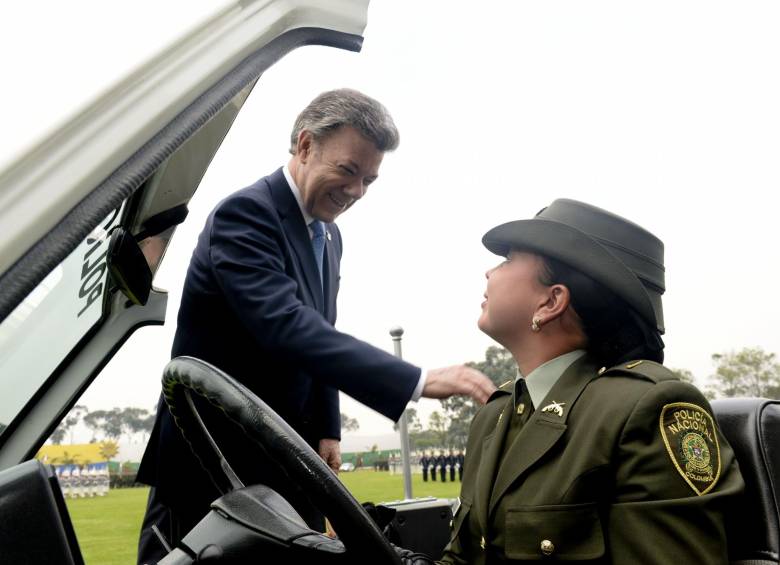 Santos dijo que el país se acerca al fin del conflicto gracias al papel de las Fuerzas Armadas. FOTO SIG. 