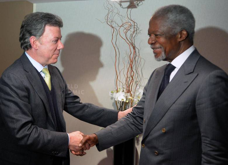 Kofi Annan será recibido en Casa de Nariño, donde se reunirá con el presidente Juan Manuel Santos. FOTO COLPRENSA