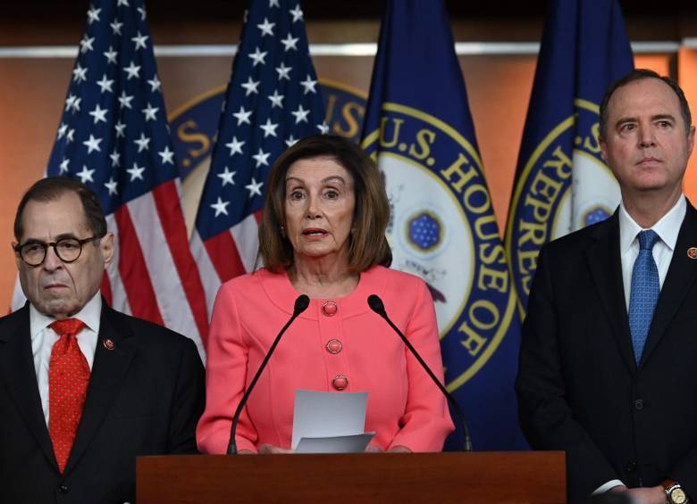 Nancy Pelosi, representante y líder de los demócratas en la Cámara. FOTO AFP