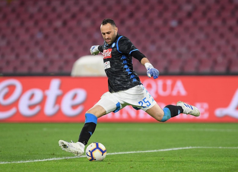 El antioqueño David Ospina volvió al arco del Nápoles que empató 1-1 con Real Sociedad. FOTO Getty