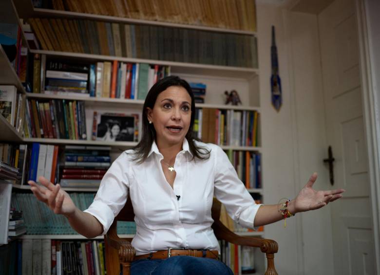 Machado afirmó que ha contactado a los opositores Leopoldo López y Antonio Ledezma, y que “nadie se imagina lo que han sufrido esos presos políticos. No solo ellos, sino sus familias”. FOTO AFP