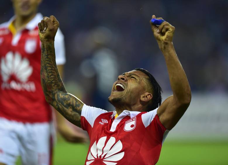 Wilson Morelo, de lo mejor que tiene hasta ahora Santa Fe. FOTO AFP