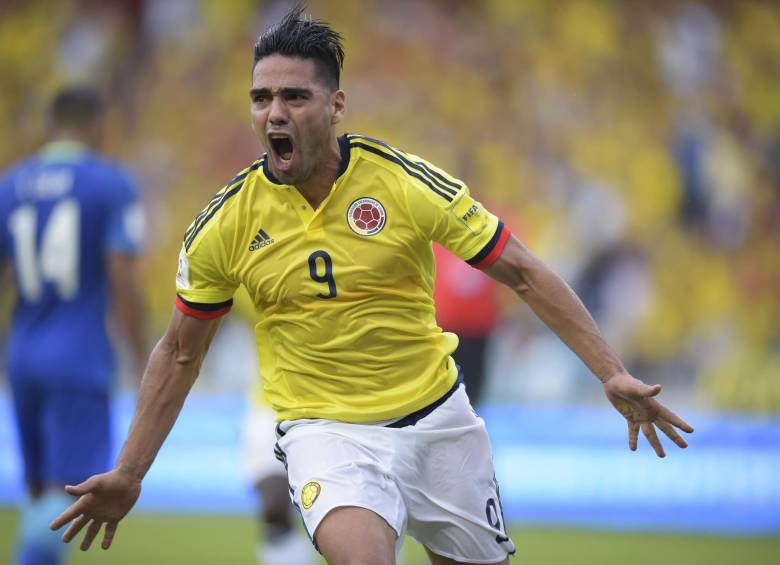 Radamel Falcao García es el goleador histórico de la Selección con 27 anotaciones. FOTO AFP