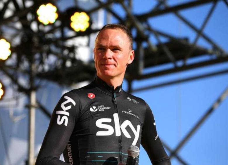 Chris Froome pendiente de una resolución por su presunto dopaje anunció que estará ene l Giro de Italia. FOTO AFP