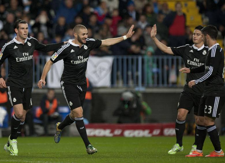 Karik Benzema abrió el marcador en la Rosaleda. FOTO AFP