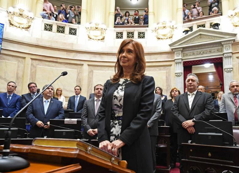 Cristina Fernández de Kirchner juró como senadora el pasado 29 de noviembre. FOTO AFP